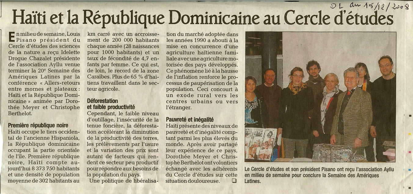 La presse lors de la vingtime semaine Amrique latine de Bourg les Valence organise par Ayllu Valence