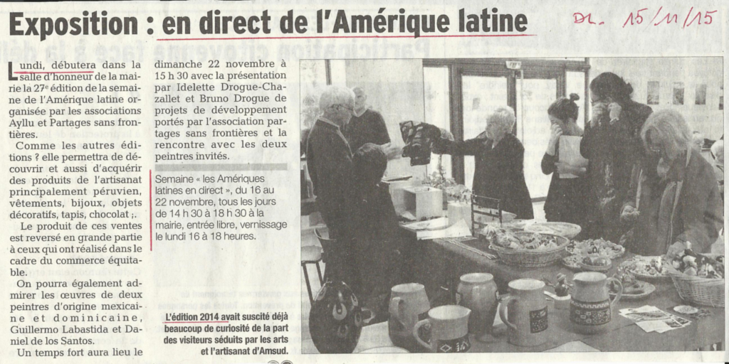 article de presse de la semaine amrique latine de Bourg les Valence 2015