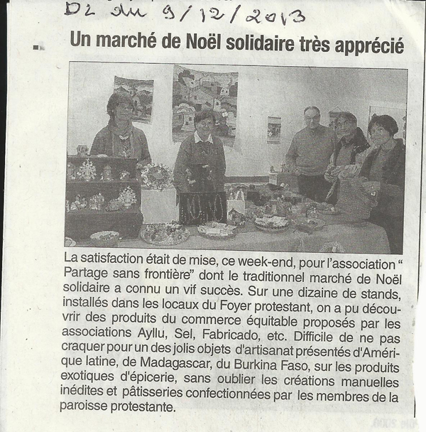 article de presse de la semaine amrique latine de Bourg les Valence 2012